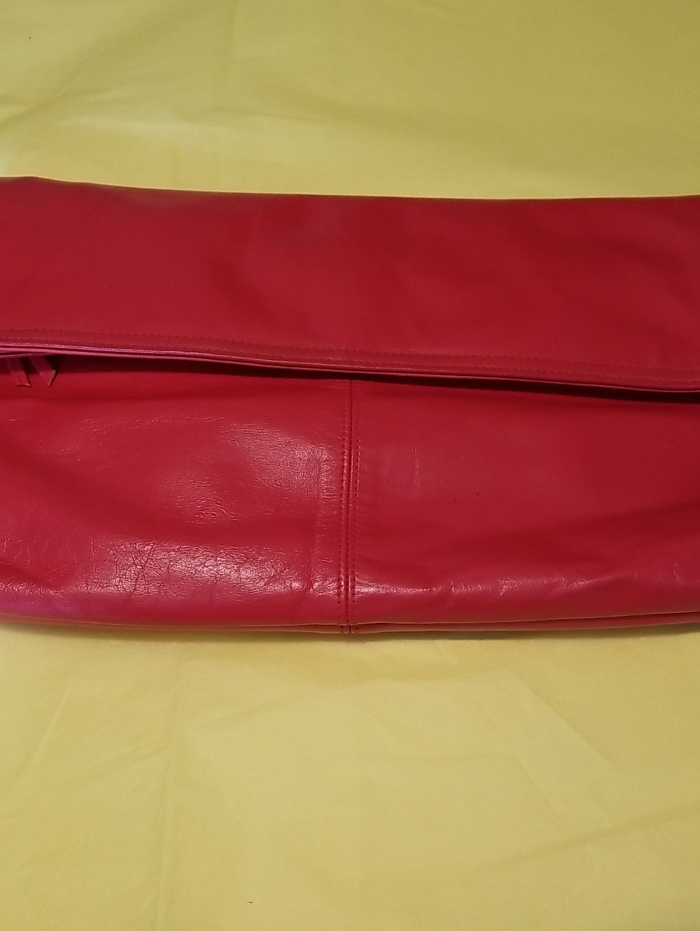 Lord & Taylor Vintage womens handbag "Envelope" style Clutch Red GUC